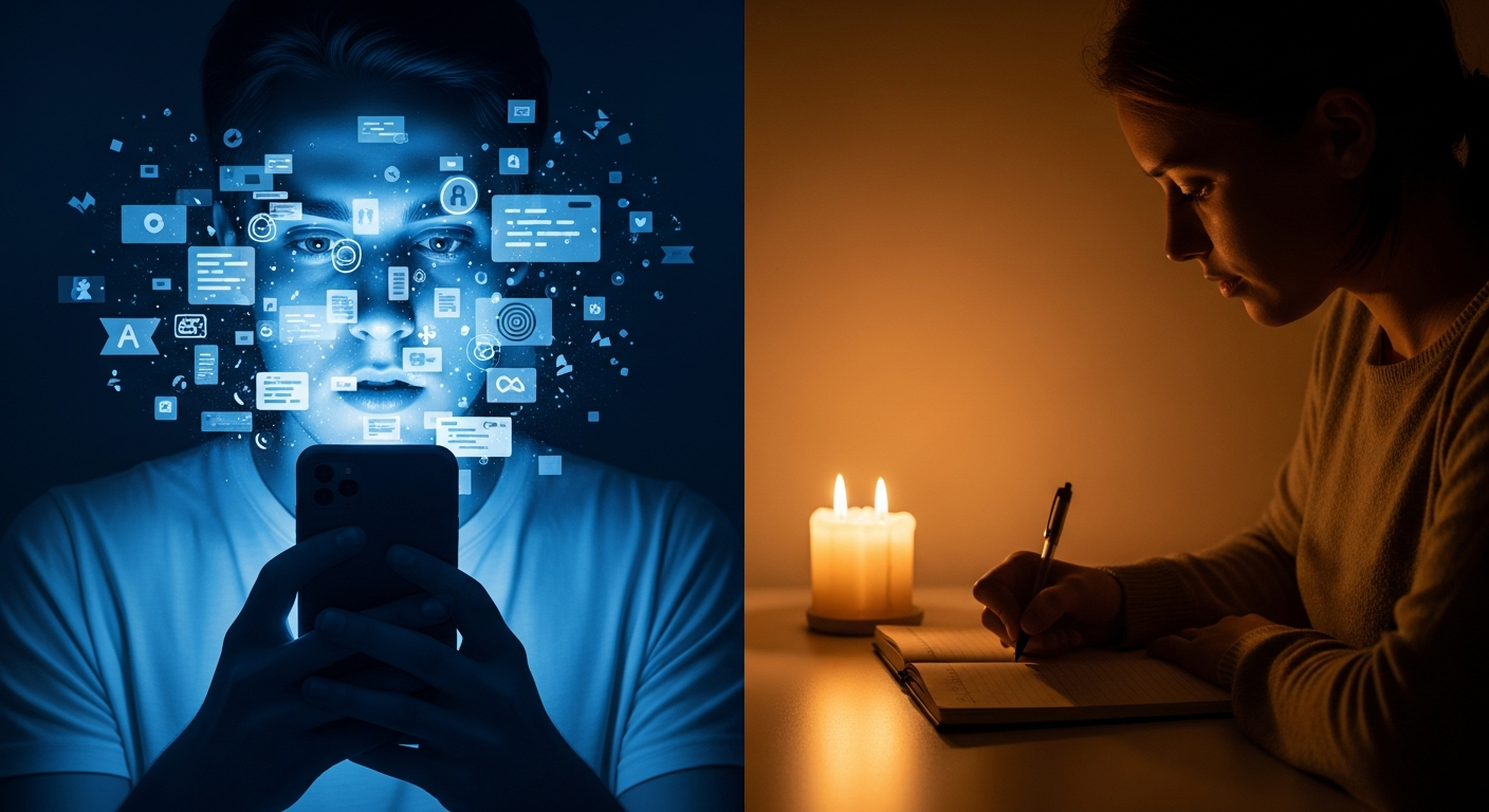 Journaling vs. Social Media: Warum echte Selbstreflexion mehr bewirkt