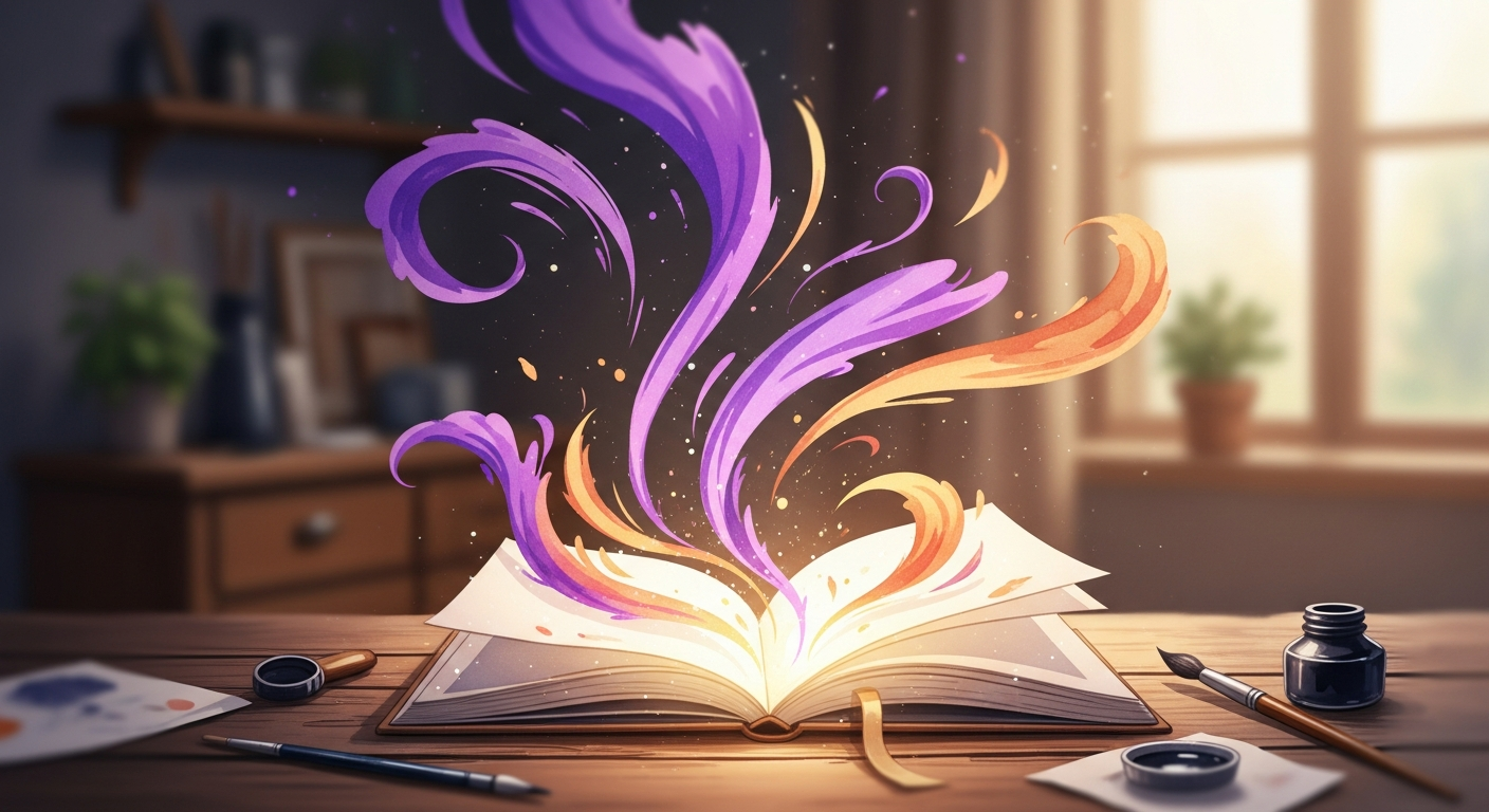 Kreatives Journaling kombiniert Text und visuelle Erinnerungen