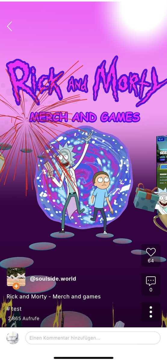 Rick and Morty themed 3D room